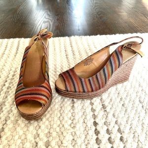 Nine West Wedges in Brown/Multicolor Size 9